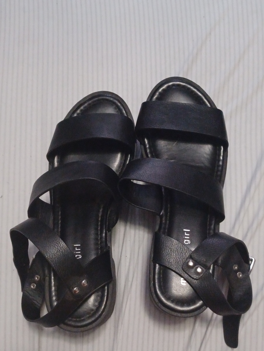 Madden Girl Black Multi-Strap Women’s Sandals